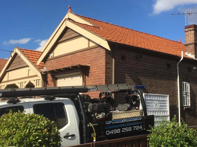 DJ roofing and restoration after completing a job for a property in Parramatta